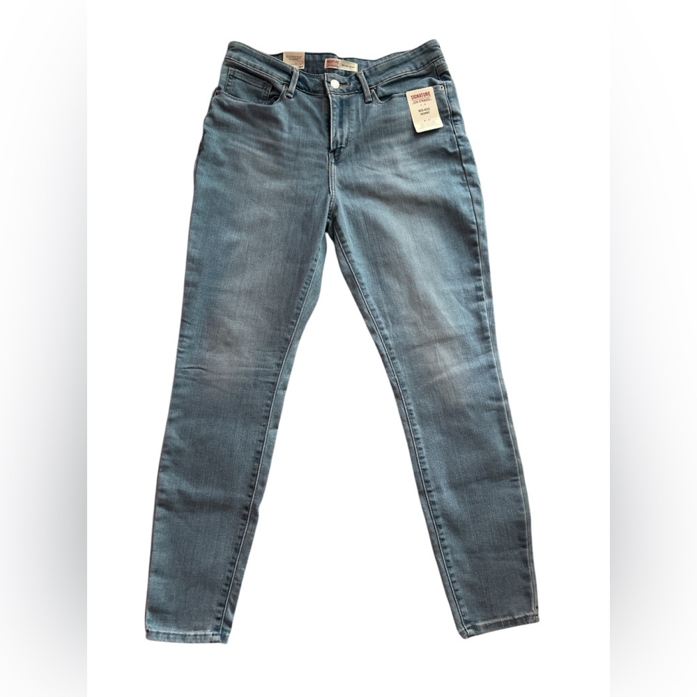 NWT Levi Strauss Signature Women’s Mid-Rise Skinny Jeans Size 10 Medium W30 L30 - Picture 2 of 11